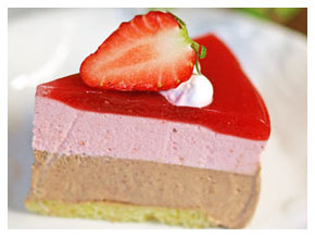 チョコとイチゴのムース