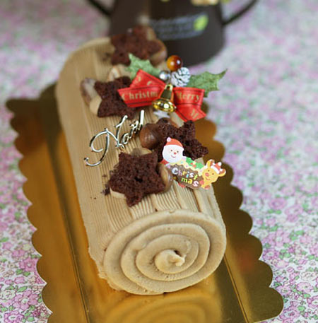 	マロンロールケーキ